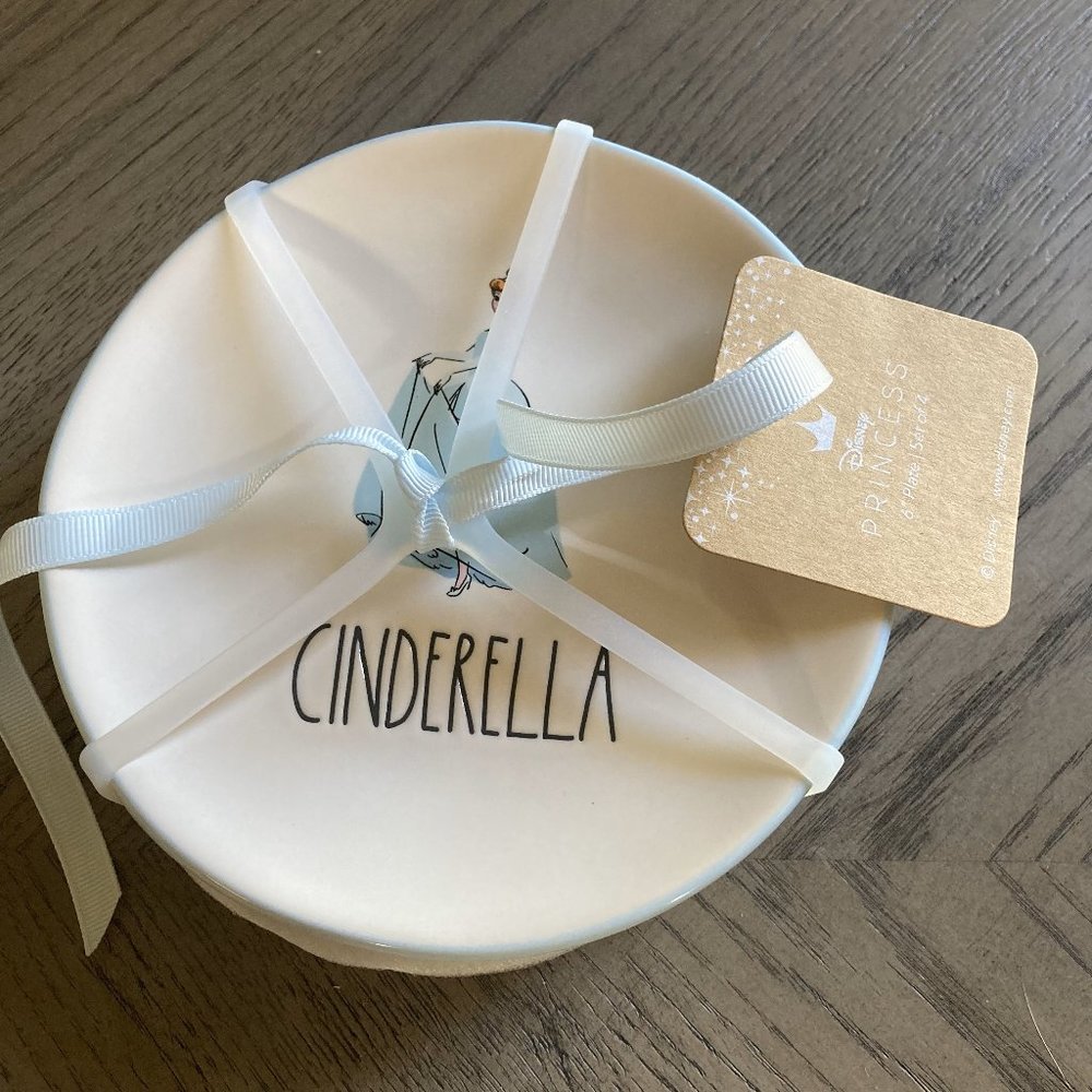 Rae Dunn - Cinderella Plates Set (QTY 4, 6" Plates) - BRAND NEW